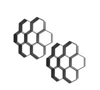 FUTUREORYY 2pcs Reusable Hexagonal Path Paving Moulds Plastic Concrete Molds for DIY Garden Walkways Patios Driveways with Artistic Geometric Patterns