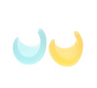 FUTUREORYY 2pcs Silicone Flute Finger Protectors for Children Flute Finger Rest Covers in Sky Blue and Yellow Accessory Cushions for Wind Instrument Playing