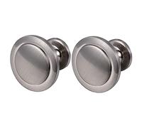 FUTUREORYY 2pcs Single Hole Cabinet Pull Handles for Drawer and Cupboard Easy to Install Furniture Door Knobs Polished Vintage Style Decorative Hardware for Home Renovation