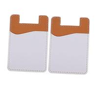FUTUREORYY 2pcs Soft PU Phone Back Card Holders Adhesive Wallet for Credit Cards and Cash Convenient Cellphone Pockets for Id and Money Storage Durable DIY Phone Wallets