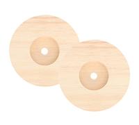FUTUREORYY 2pcs Solid Rubberwood Table Lamp Bases with Round Wooden Stand Flat Bottom Surface for Stable Desk Placement Wooden Lamp Accessories and Living
