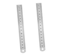 FUTUREORYY 2pcs Stainless Steel Measuring Rulers Dual Metric and Imperial Scale Precision Flat Rulers for School Office Home Drawing and Model Making