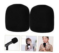 FUTUREORYY 2pcs Thickened Washable Microphone Sponge Cover Large Protective Windscreen for Ktv Party Conference Stage Performance