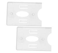 FUTUREORYY 2pcs Transparent Car Parking Permit Holder with Secure Suction Cups for Windshield Stable Toll Transponder and Fuel Card Mount Versatile Vehicle Permit Clip for Highways and