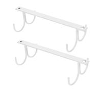 FUTUREORYY 2pcs Under Cabinet Coffee Mug Holder Iron Cup Rack Space Saving Kitchen Cabinet Organizer with Hooks for Coffee Cup Shelf and Mug Mounted Storage
