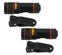 FUTUREORYY 2pcs Universal Clip-on Phone Camera Lens Set Macro Lens Telephoto Long Focus Smartphone Photography Black Compact Design Suitable for Mobile Phone Cameras