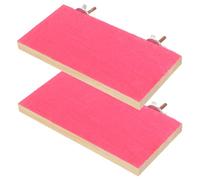 FUTUREORYY 2pcs Wear-resistant Rectangular Bird Platforms for Parakeets and Birds Easy to Install Colorful Perches for Cages for Household Pet