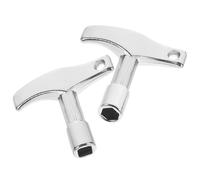 FUTUREORYY 2pcs Zinc Alloy Drum Keys Tuning Wrenches with Hexagon and Square Heads for Acoustic Jazz Drums Percussion Instrument Tools for Drummers