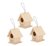 FUTUREORYY 3 Pcs Decorative Bird Nest Set Outdoor Garden Pendant Simulation Straw Nest Miniature Yard Ornament for Patio and Balcony Nature Lovers