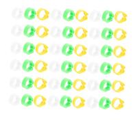 FUTUREORYY 300Pcs Plastic Pigeon Classification Rings Narrow Green White Yellow Bird Leg Bands for Racing Pigeons Parrots Canaries Easy Identification Foot Bands