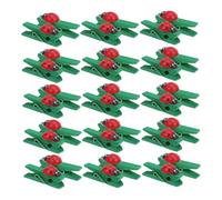FUTUREORYY 30pcs Mini Ladybug Wooden Photo Clips Small Paper Pegs for DIY Crafts Memo Cards and Photos Sturdy Decorative Miniature Clips for Organizing Notes and Displaying Pictures