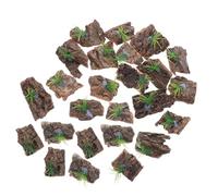 FUTUREORYY 30Pcs Natural Cork Bark Reptile Terrarium Background 2.16X2.04In Natural Tree Bark Decor for Lizards Snakes Turtles Hide and Climbing Habitat Accessories