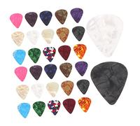 FUTUREORYY 32pcs Guitar Picks Acoustic Bass Plectrums Thickness Durable Lightweight Picks for Music Lovers for Electric Acoustic Guitars