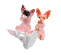 FUTUREORYY 3pcs Cat Figurines Small Modern Cat Statues for Home Yoga Office Desk Living Decor Contemporary Art Sculpture Garden Animal Statues