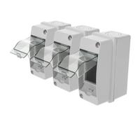 FUTUREORYY 3pcs Distribution Box with Clear Cover Outdoor Electrical Protection Enclosure for Charging Stations Weatherproof Circuit Breaker Case Industrial Residential Use