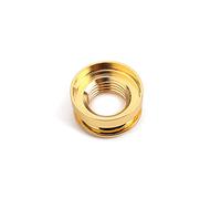 FUTUREORYY 3pcs Golden Guitar Strap Buttons Durable Endpin Jack Accessories for Electric Bass Easy to Install Modern Design Convenient Use