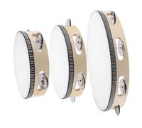 FUTUREORYY 3pcs Handheld Wooden Tambourine for Boy Girl Engaging Percussion Instruments for Preschool Music Education Dance Rhythm Activities