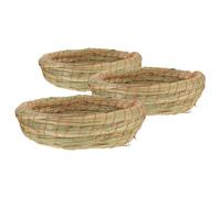 FUTUREORYY 3pcs Handwoven Hamster Nest for Small Animals Cozy Chinchilla Bunny Bed Natural Straw Woven Design for Gerbils Ferrets and Hedgehogs Comfortable Safe Private Space