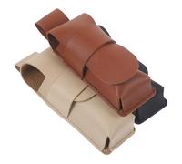 FUTUREORYY 3pcs Harmonica Leather Pouches Set Brown Black and Beige Protective Storage Sleeves for Single Harmonica Portable Holder Bags for Music Instrument Carry