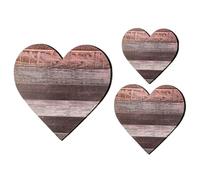 FUTUREORYY 3pcs Heart Shaped Wood Wall Decor Rustic Hanging Hearts for Living Bedroom Decoration Simple Love Signs Home Decor Ornaments