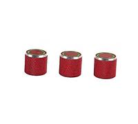 FUTUREORYY 3pcs Red Guitar Knobs Volume Tone Control Caps with Green Ring for Electric Guitar and Bass Replacement Parts Compatible with Top Hat Pots Music Instrument Accessories