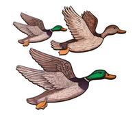 FUTUREORYY 3pcs Rustic Wood Duck Wall Art Hand Carved Vintage Farmhouse Decor for Nursery Living Room Study Hunting Theme Wooden Sculptures Beach and Hunting Nursery Wall Decorations
