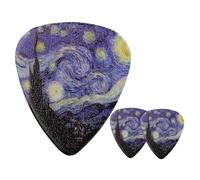 FUTUREORYY 3pcs Starry Triangle Guitar Picks for Acoustic Electric Ukulele with Finger Protection Thin Plectrums for Precise Strumming and Playing