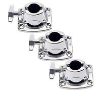FUTUREORYY 3pcs Universal Drum Rack Cymbal Clamp with Innovative Pipe Suspension, Metal Percussion Instrument Mounting Hardware, Silver Colour Suitable for Drum and Cymbal Stands