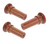 FUTUREORYY 3pcs Violin Endpin Set Violin Tailpiece Pegs in Red Date Wood Fish Eye for 4/4 4/3 Size Musical Instrument Accessories