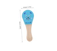 FUTUREORYY 3pcs Wooden Castanets with Mouse Pattern Natural Finish Soundboard for Early Music Education and Hand Eye Coordination Development
