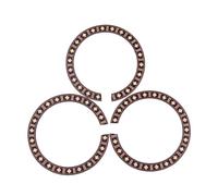 FUTUREORYY 3pcs Wooden Guitar Rosette Acoustic Sound Hole Rosewood Accessories for Classical Guitars Polished Finish Unique Design Black