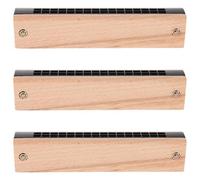 FUTUREORYY 3pcs Wooden Harmonica Double Row Musical Instrument for DIY Assembly Educational Inspiring Creativity and Cognitive Development