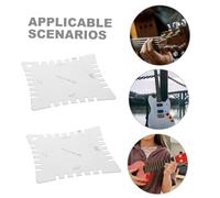 FUTUREORYY 4 Pcs Luthier Tools Guitar Setup Ruler Stainless Steel Understring Radius Gauge for Accurate Fingerboard Measurements Portable Safe for Guitar Bass Repairs