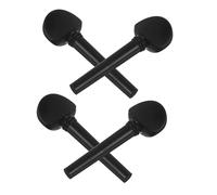 FUTUREORYY 4pcs 4/4 Ebony Violin Tuning Pegs Set Fine Tuners Violin String Adjuster Musical Instrument Accessories Suitable for Repair and Replacement