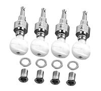 FUTUREORYY 4pcs Banjo Tuning Pegs Machine Heads String Keys with Threaded Bushings Easy Installation for Stable String Fixing