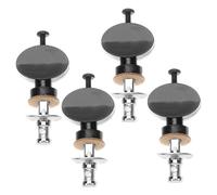 FUTUREORYY 4pcs Black Ukulele String Tuning Pegs Small Round Handle Metal Replacement Tuner Pegs for Ukulele Accessories and Repair