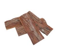 FUTUREORYY 4pcs Chinese Cedar Bark Wood Bark Pieces for Craft and Reptile Terrarium Decor Natural Tree for Bearded Dragon Enclosure Miniature Garden Landscaping