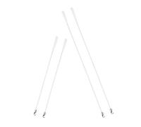 FUTUREORYY 4pcs Curtain Pull Rod Dimming Rod Hook Blinds Blind Window Accessories Wand Replacement Parts White Glass Fiber