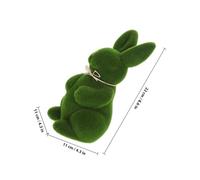 FUTUREORYY 4pcs Easter Rabbit Artificial Grass Animal Delicate Rabbit Crafts 8.65x4.32x4.32in Foam Cartoon Table Decoration Photo Prop for Household Garden