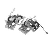 FUTUREORYY 4pcs Hand Crank Music Box Movement DIY Musical Box Crank Mechanism Replacement Parts for Craft Projects and Handmade Lovers with Classic Melodies Sky Castle Fur Elise Pachelbel Sen