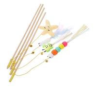 FUTUREORYY 4pcs Interactive Cat Teaser Wands Bells Funny Cat Toys for Indoor Kittens Accessories for Play and Exercise Engaging Catnip Toys for Pet Health