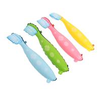 FUTUREORYY 4pcs Large Oversized Toothbrush Balloon Party Prop Kit, Giant Toothbrush Balloon Decorations in Yellow Pink Blue Green, ’ Care Theme Party Supplies