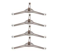 FUTUREORYY 4pcs Microwave Oven Turntable Roller Ring Triple Arm Support Holder with Wheels for Glass Plate Tray Balanced Stable Rotation Even Heating Replacement