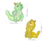 FUTUREORYY 4pcs Mini Dragon Figurines Small Cute Adorable Miniature Animal Adornments for Garden Landscape Decoration Lightweight for Home Patio Desktop Display