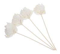 FUTUREORYY 4pcs Natural Aroma Flower Diffuser Sticks with Realistic Sola Flowers for Essential Oil Diffusers Household and Car Fragrance Calming Aromatherapy Replacement