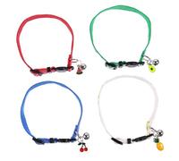 FUTUREORYY 4pcs Pet Cat Collar Fruit Pattern Neck Chain with Bell Soft Breathable for Kittens Cats for Parties Holidays Everyday Wear Avocado Pineapple Watermelon Cherry Designs