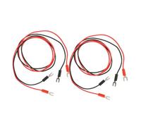 FUTUREORYY 4pcs Phonograph Turntable Ground Wire Set with U-shaped Dual-head Copper Test Leads Insulated Pvc Cable for Buzzing Hum Reduction and Electricity Connection