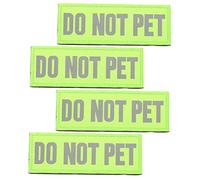 FUTUREORYY 4PCS Reflective Service Dog Patches Adhesive for Dog Harness - Do Not PET Safety Labels Waterproof and Easy to Attach Vest Stickers for Service Animals