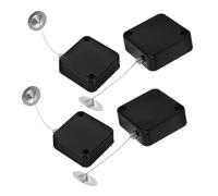 FUTUREORYY 4pcs Retractable Anti-Theft Cable Box Stainless Steel Wire Holder for Retail Displays Office Exhibitions Compact Security Tether Lock