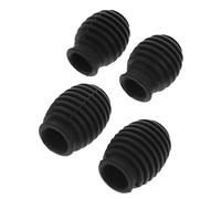 FUTUREORYY 4pcs Silicone Drumstick Covers for Silent Practice Elastic Protective Mute Tips Compatible with Drum Sticks Black Spiral Design for Drum Players and Quiet Drumming Sessions
